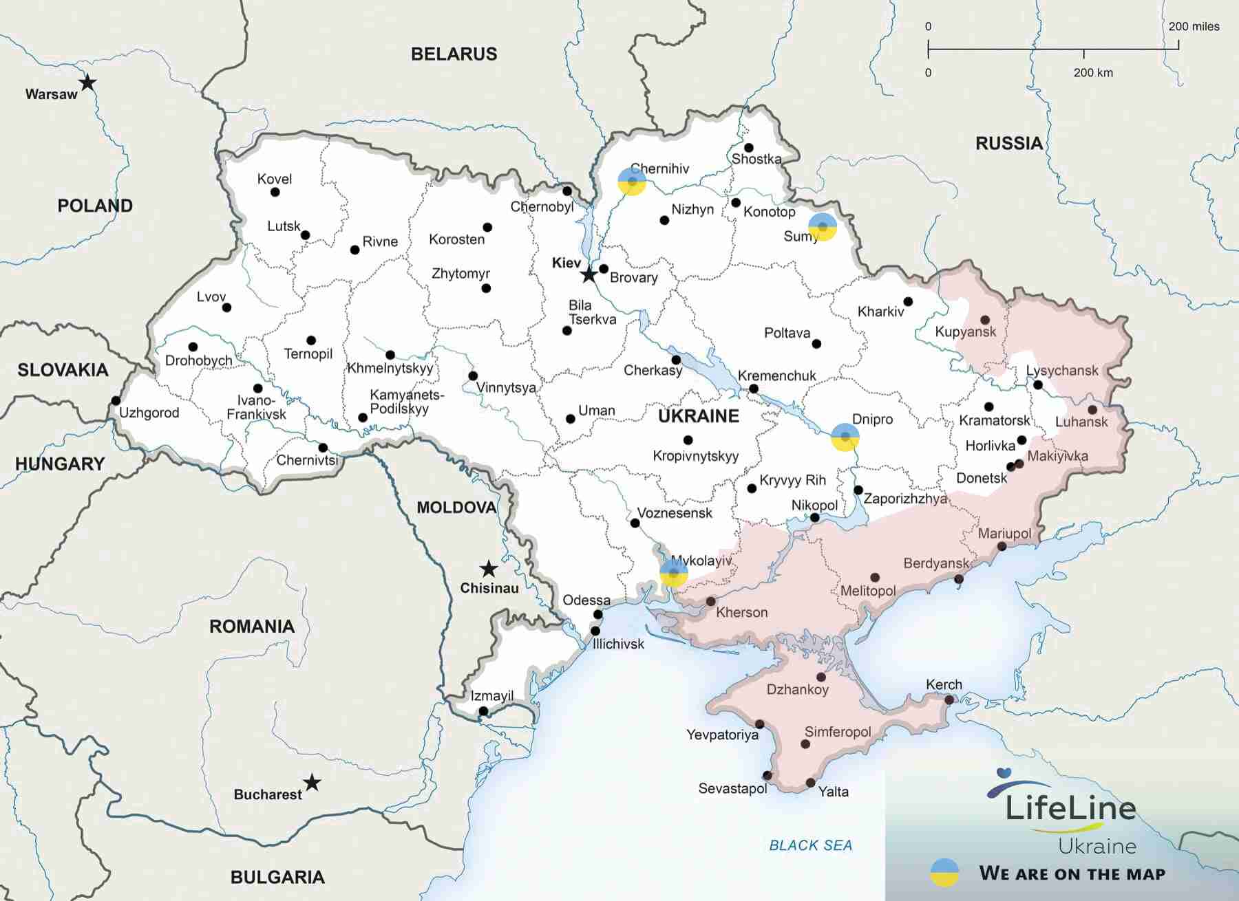 LifeLine Ukraine on map