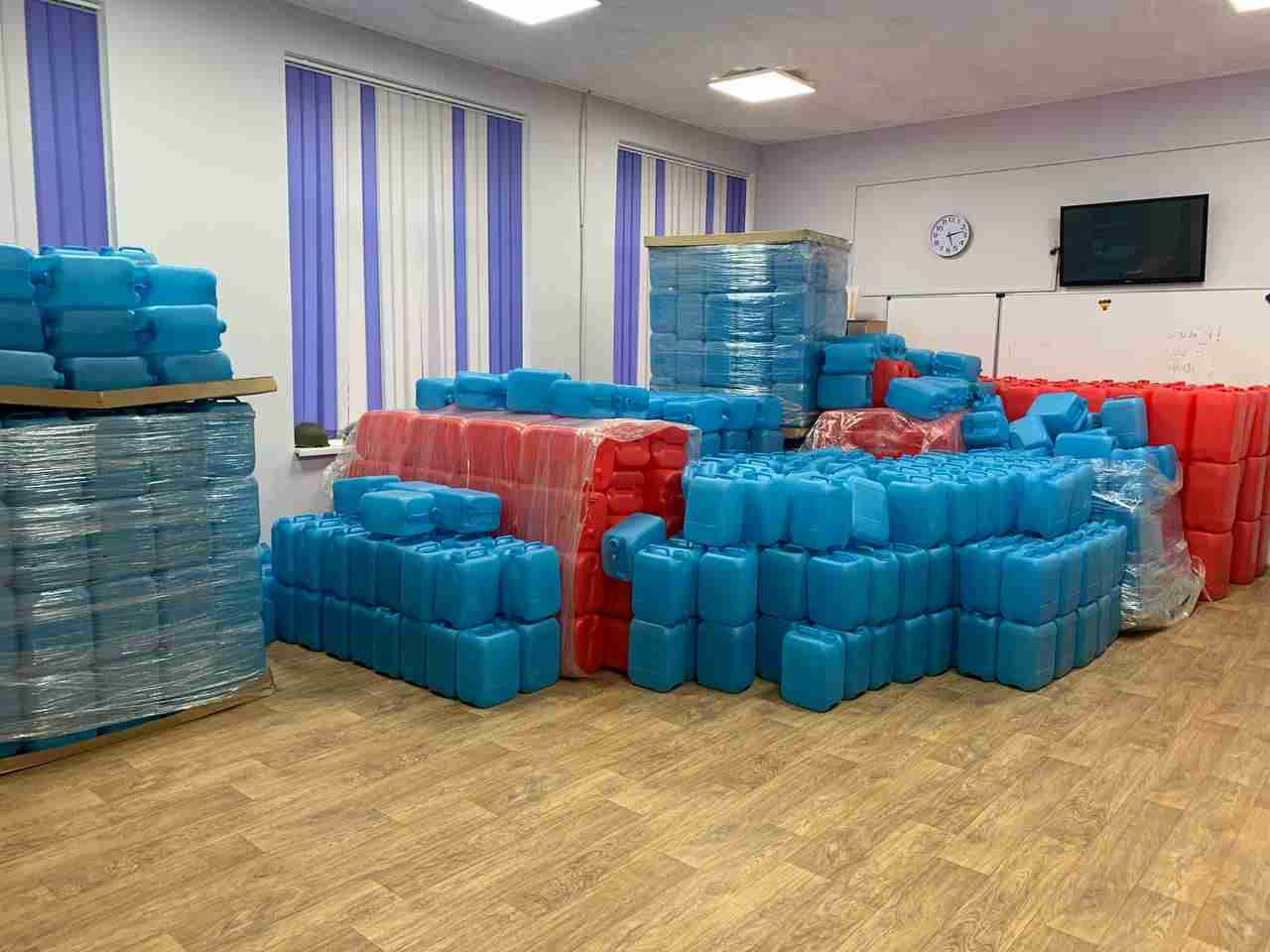 Another batch of water containers donated by Euromoldings arrived in Mykolaev.