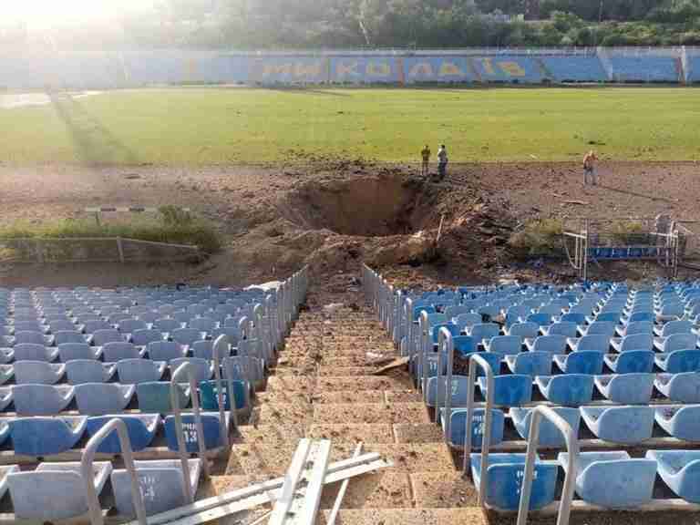 Mikolaiv today. Imagine the last time you attended a sporting event.