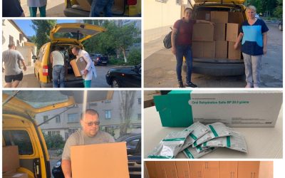 Rehydration salts to the areas in the Kherson oblast that were affected by the Kakhovka Dam destruction and ensuing disaster.
